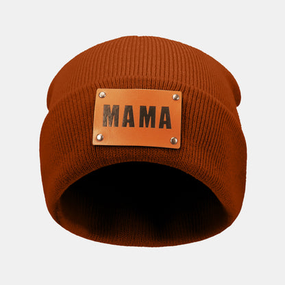 MAMA Warm Winter Knit Beanie-Teresa&#39;s Fashionista LLC