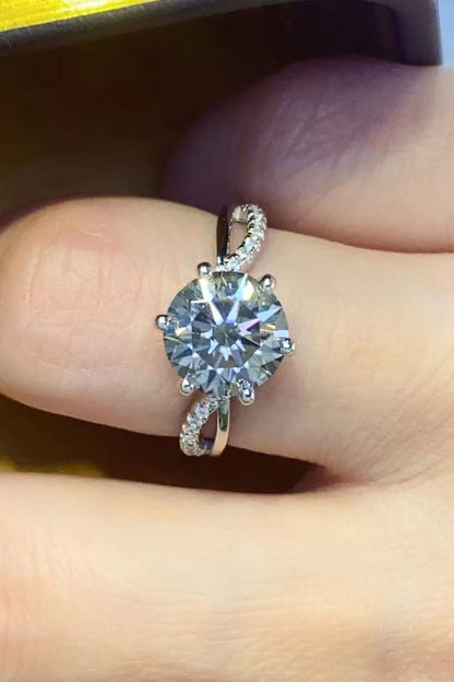 2 Carat Moissanite Ring in Smokey Gray-Teresa&#39;s Fashionista LLC