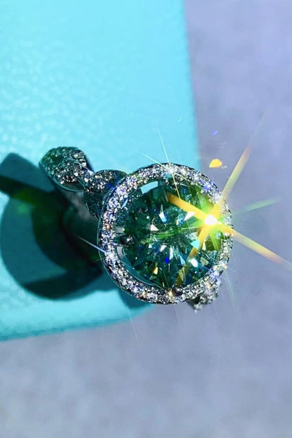 2 Carat Moissanite Emerald Green Ring-Teresa&#39;s Fashionista LLC