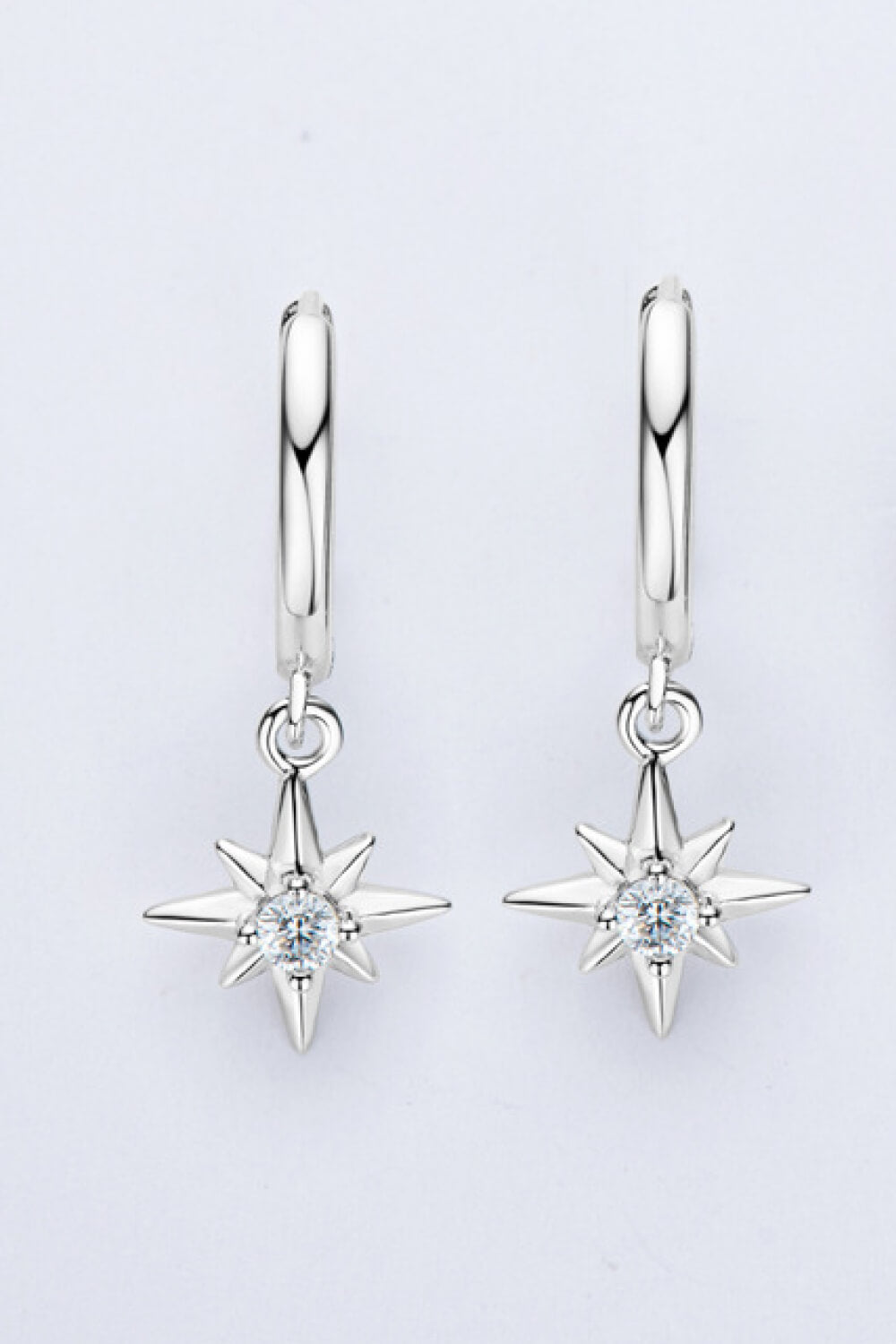 Moissanite Star Drop Earrings-Teresa&#39;s Fashionista LLC