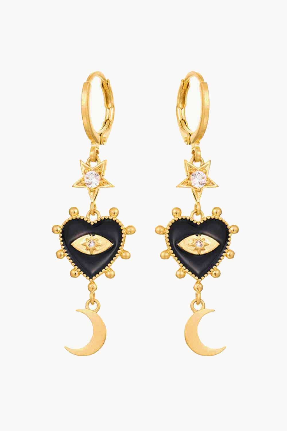 Evil Eye Drop Earrings-Teresa&#39;s Fashionista LLC