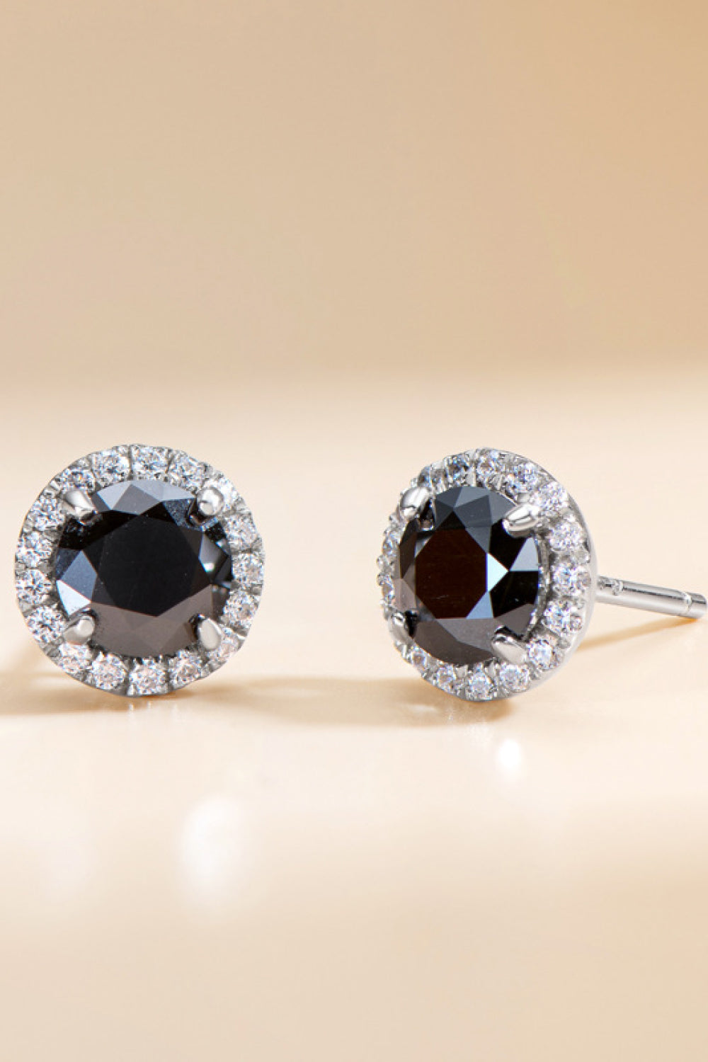 Two-Tone 4-Prong Moissanite Stud Earrings-Teresa&#39;s Fashionista LLC