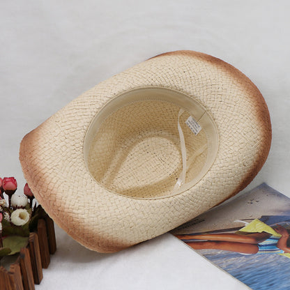 Papyrus Wide Brim Cowboy Hat-Teresa&#39;s Fashionista LLC