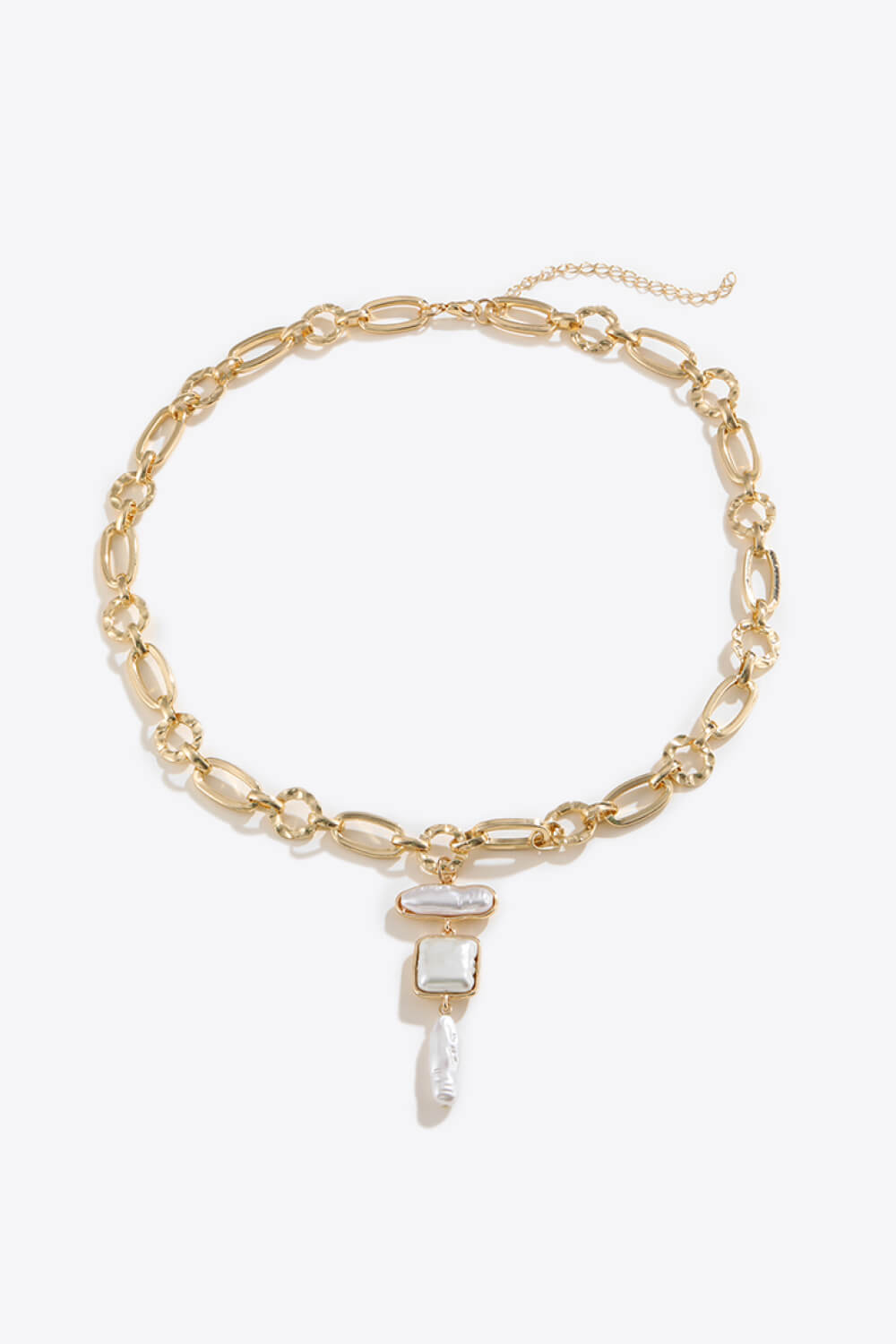 Freshwater Pearl Chunky Chain Necklace-Teresa&#39;s Fashionista LLC