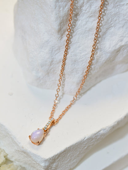 Moonstone Teardrop Pendant Necklace-Teresa&#39;s Fashionista LLC