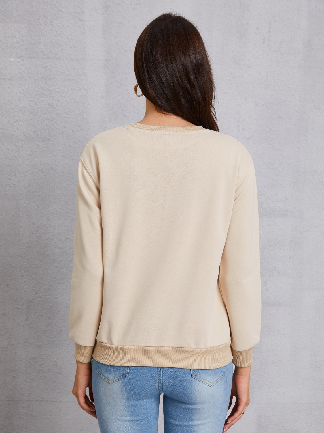 Lucky Clover Round Neck Dropped Shoulder Sweatshirt-Teresa&#39;s Fashionista LLC