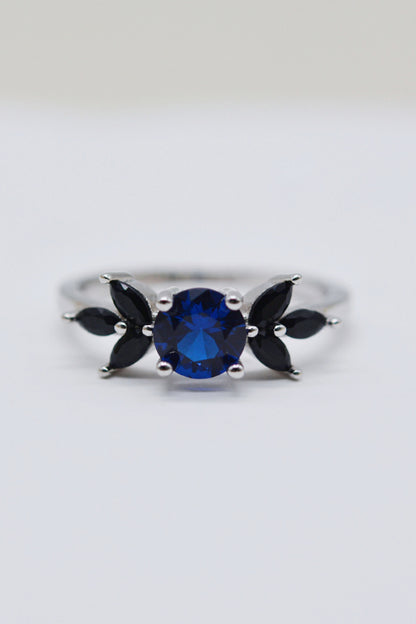 Spinel Zircon Leaf Ring-Teresa&#39;s Fashionista LLC