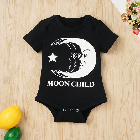 MOON CHILD Graphic Round Neck Bodysuit-Teresa&#39;s Fashionista LLC