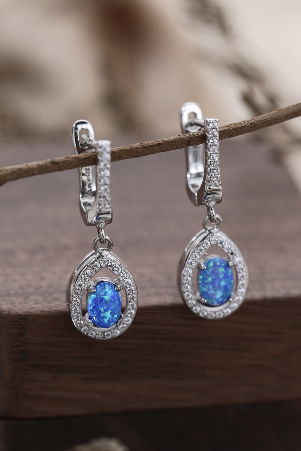 Opal Pear Shaped Drop Earrings-Teresa&#39;s Fashionista LLC