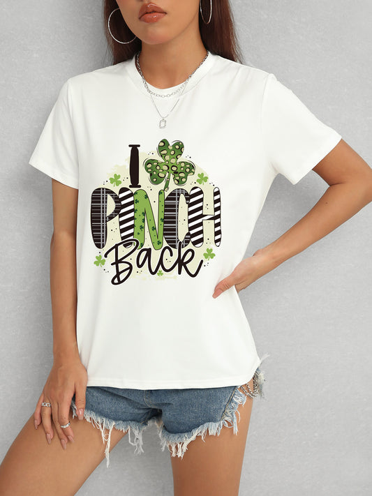 I PINCH BACK Round Neck Short Sleeve T-Shirt-Teresa&#39;s Fashionista LLC