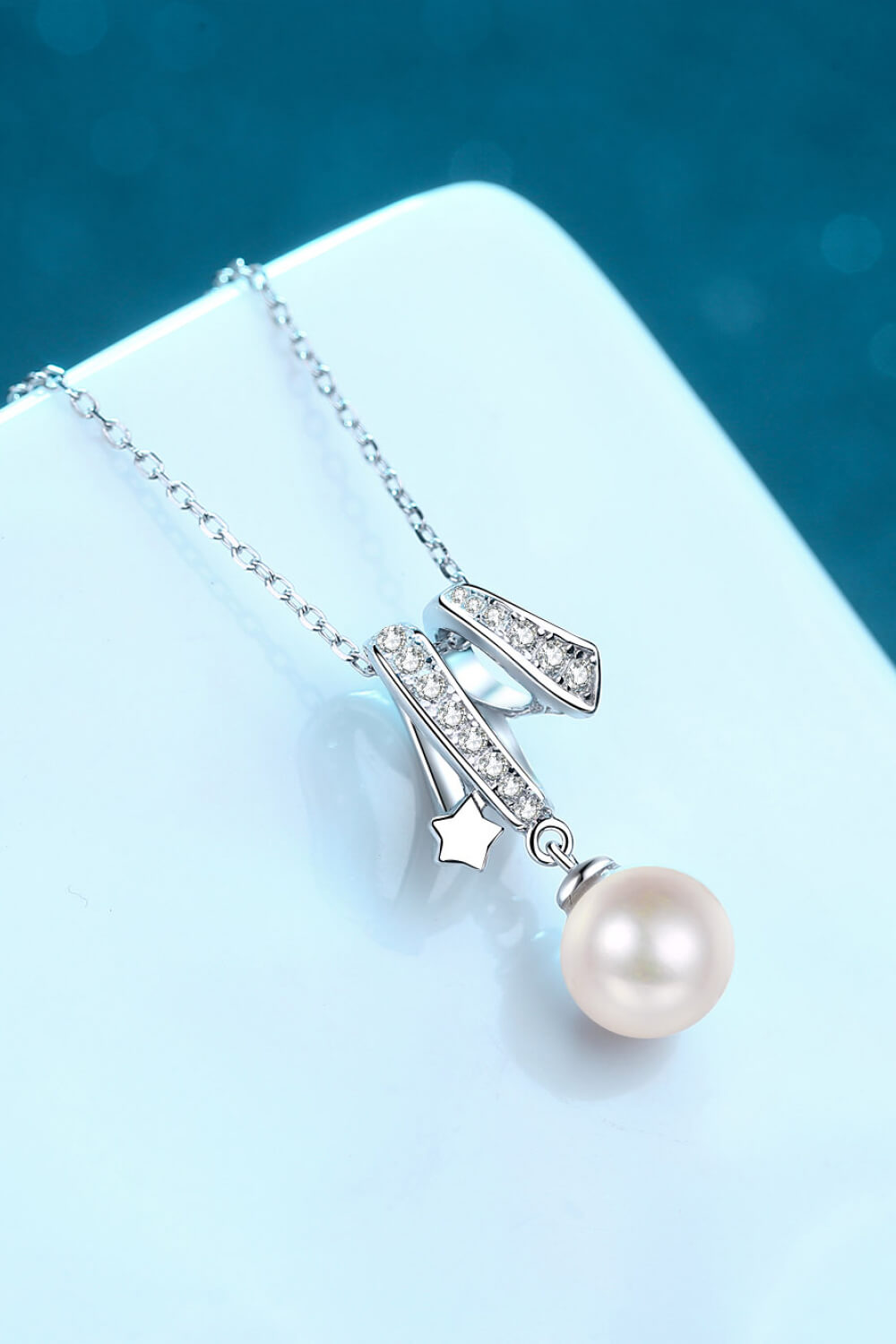 Give You A Chance Pearl Pendant Chain Necklace-Teresa&#39;s Fashionista LLC