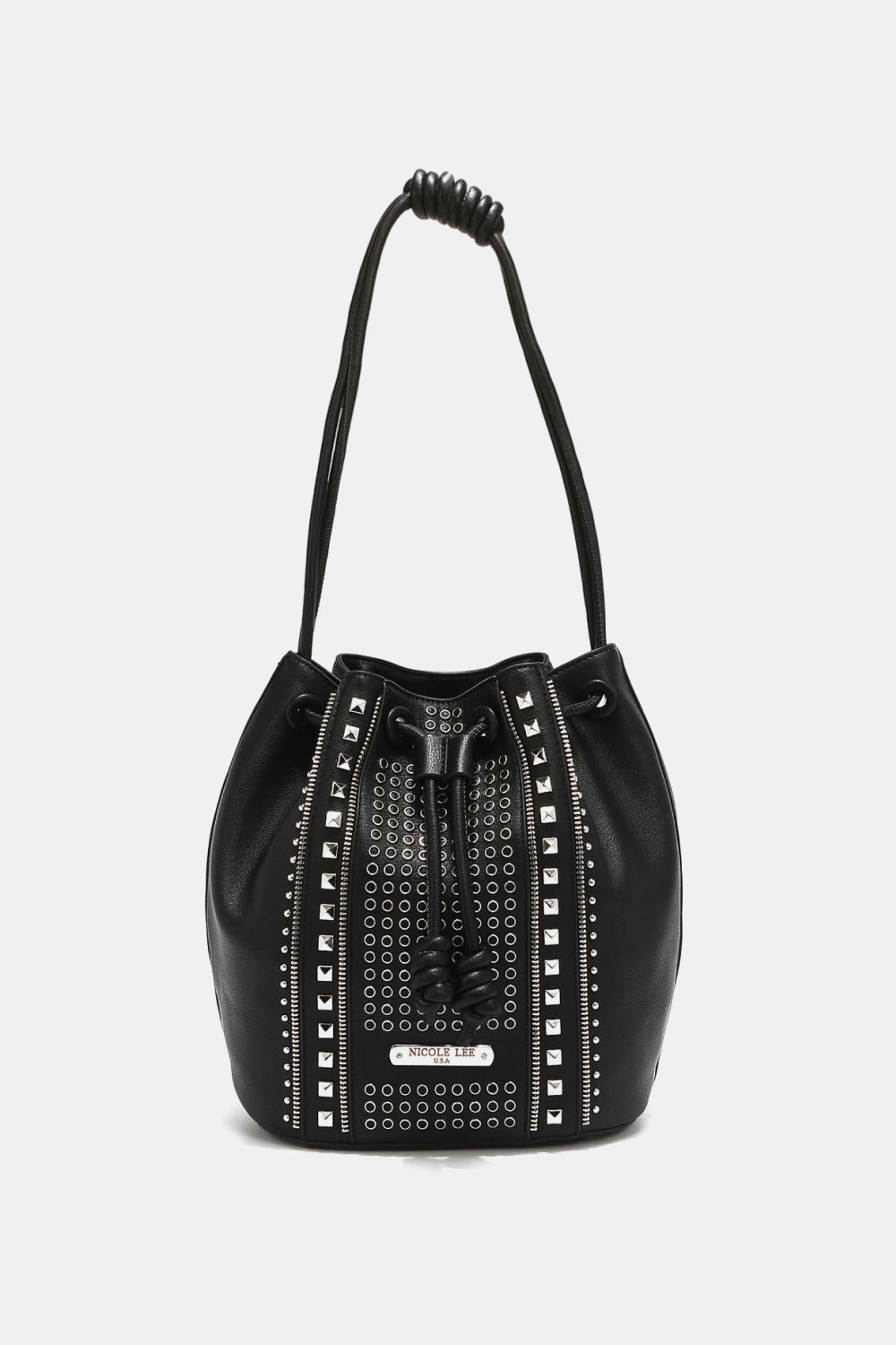 Nicole Lee USA Amy Studded Bucket Bag-Teresa&#39;s Fashionista LLC