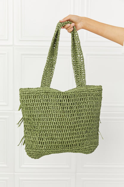 Fame The Last Straw Fringe Straw Tote Bag-Teresa&#39;s Fashionista LLC