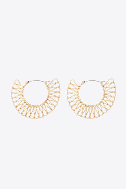 5-Pair Wholesale 18K Gold-Plated Cutout Earrings-Teresa&#39;s Fashionista LLC