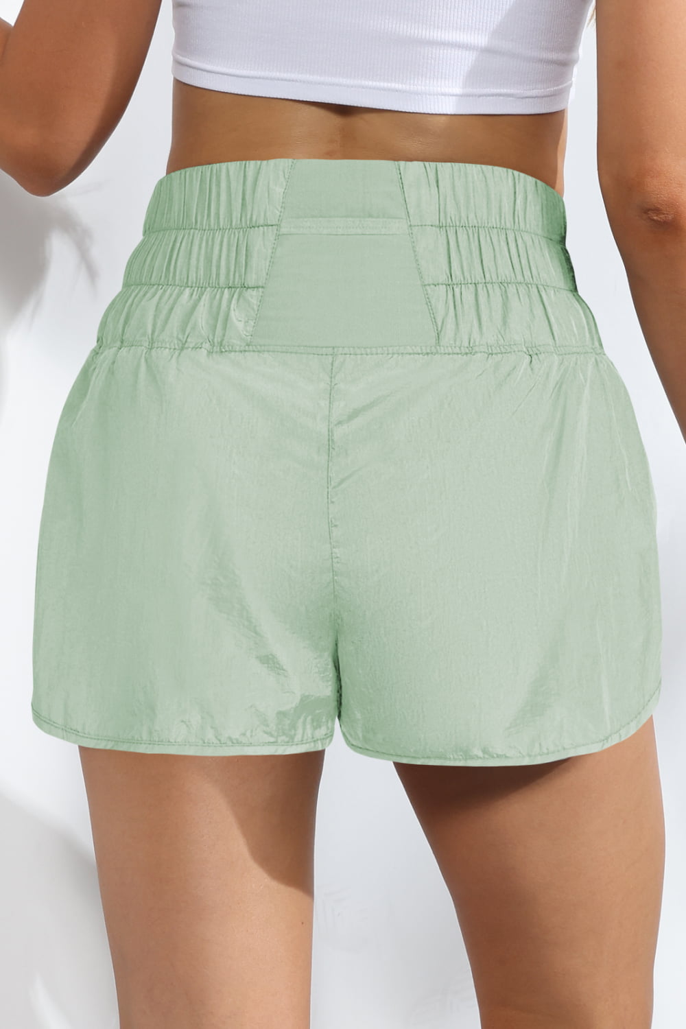 Breathable Smocked Sports Shorts-Teresa&#39;s Fashionista LLC