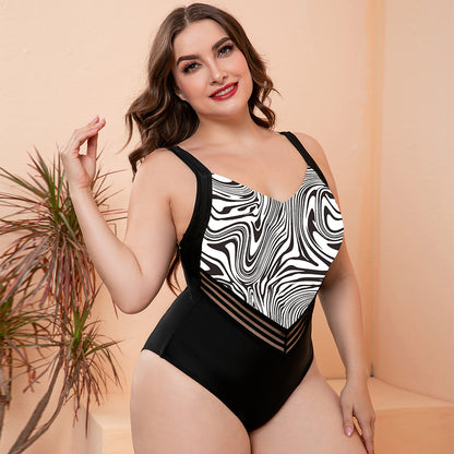 Full Size Printed Sleeveless One-Piece Swimsuit-Teresa&#39;s Fashionista LLC