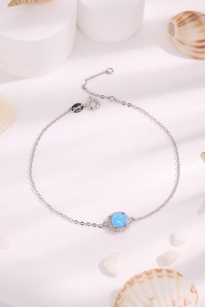 Opal Platinum-Plated Bracelet-Teresa&#39;s Fashionista LLC