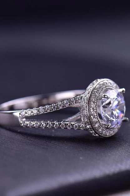 Shiny and Chic 1 Carat Moissanite Ring-Teresa&#39;s Fashionista LLC