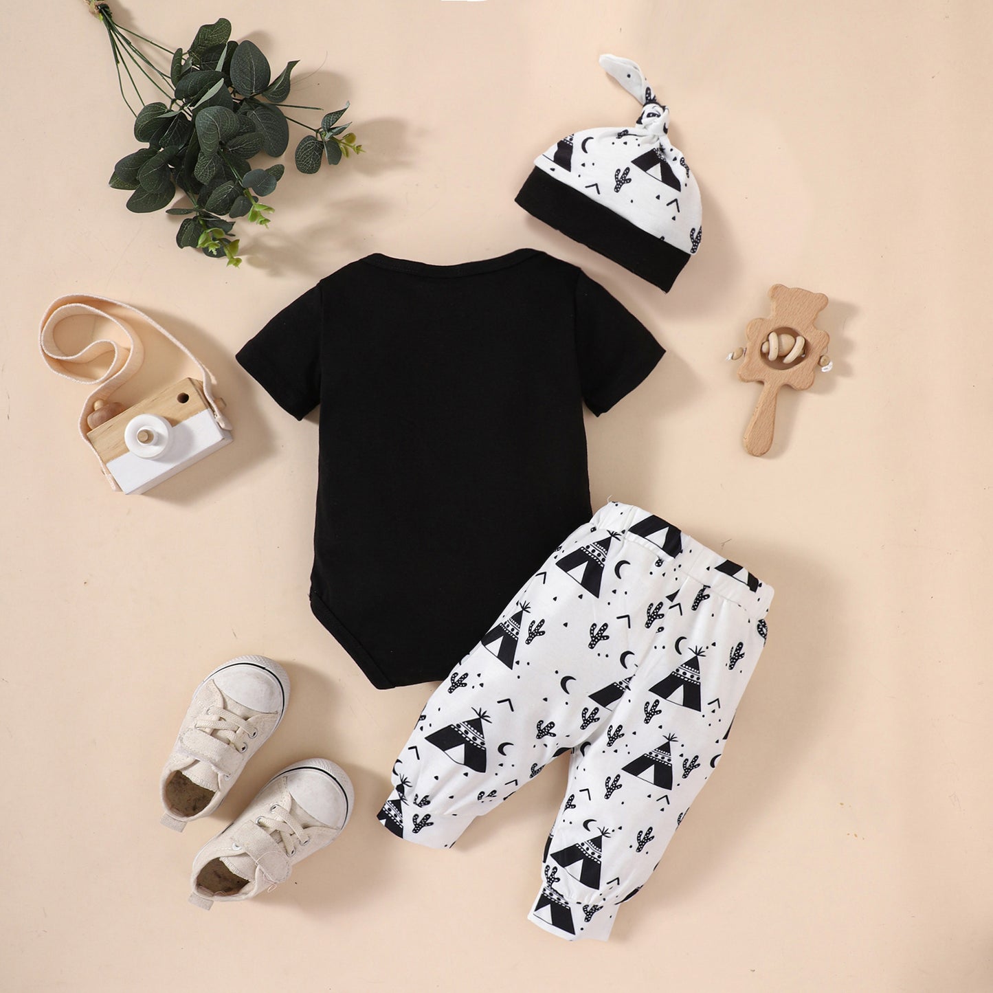 Baby LITTLE BROTHER Graphic Bodysuit and Printed Joggers Set-Teresa&#39;s Fashionista LLC