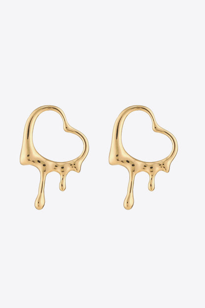 Heart Zinc Alloy Earrings-Teresa&#39;s Fashionista LLC