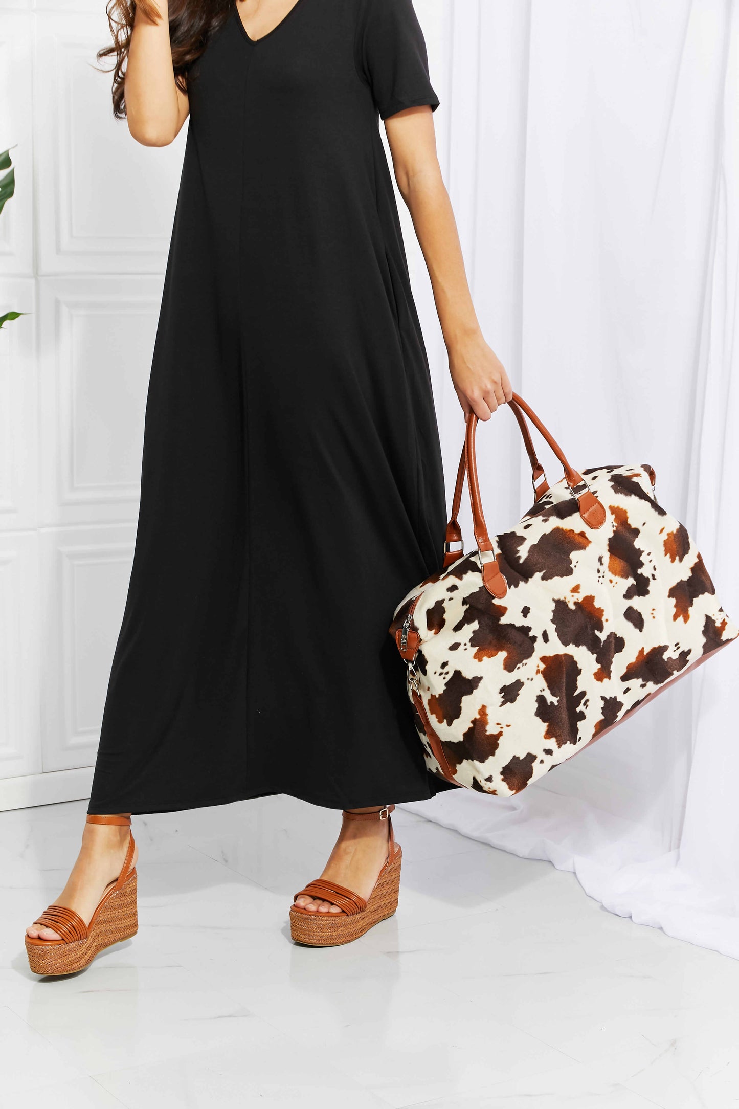 Animal Print Plush Weekender Bag-Teresa&#39;s Fashionista LLC