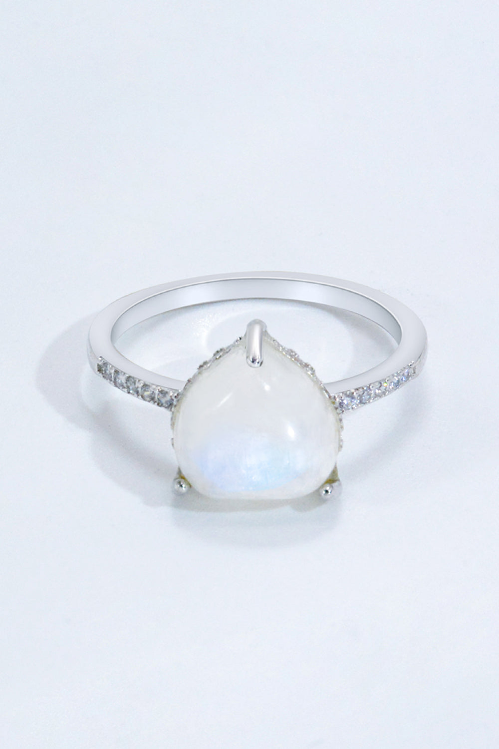 Heart-Shaped Natural Moonstone Ring-Teresa&#39;s Fashionista LLC