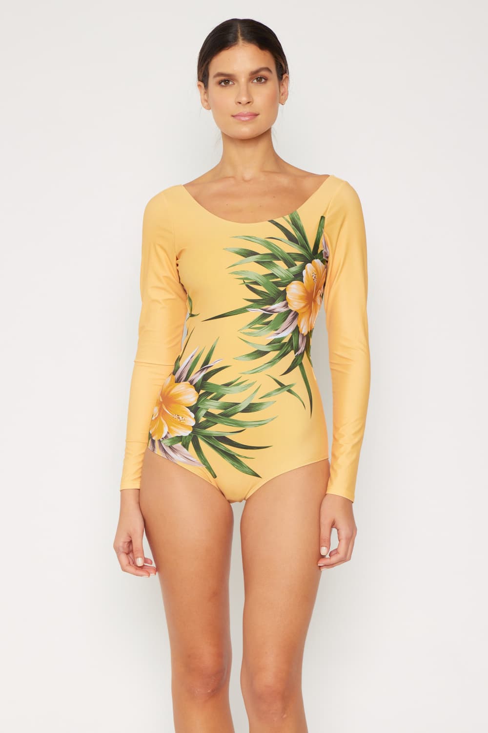 Marina West Swim Cool Down Longsleeve One-Piece Swimsuit-Teresa&#39;s Fashionista LLC