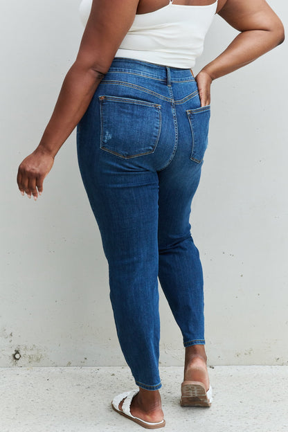 Judy Blue Aila Regular Full Size Mid Rise Cropped Relax Fit Jeans-Teresa&#39;s Fashionista LLC