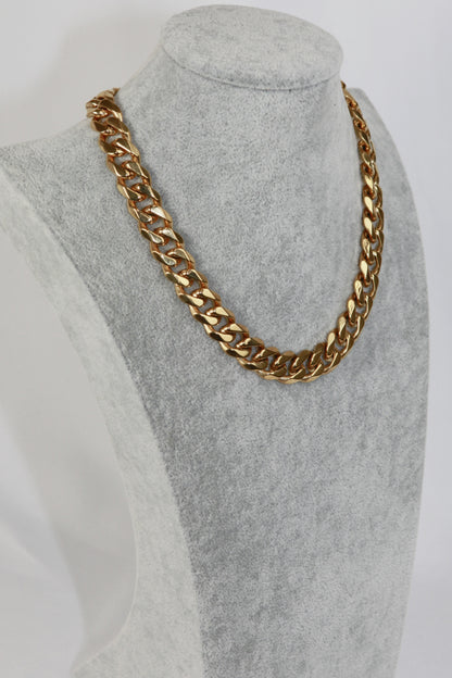 Thick Curb Chain Stainless Steel Necklace-Teresa&#39;s Fashionista LLC