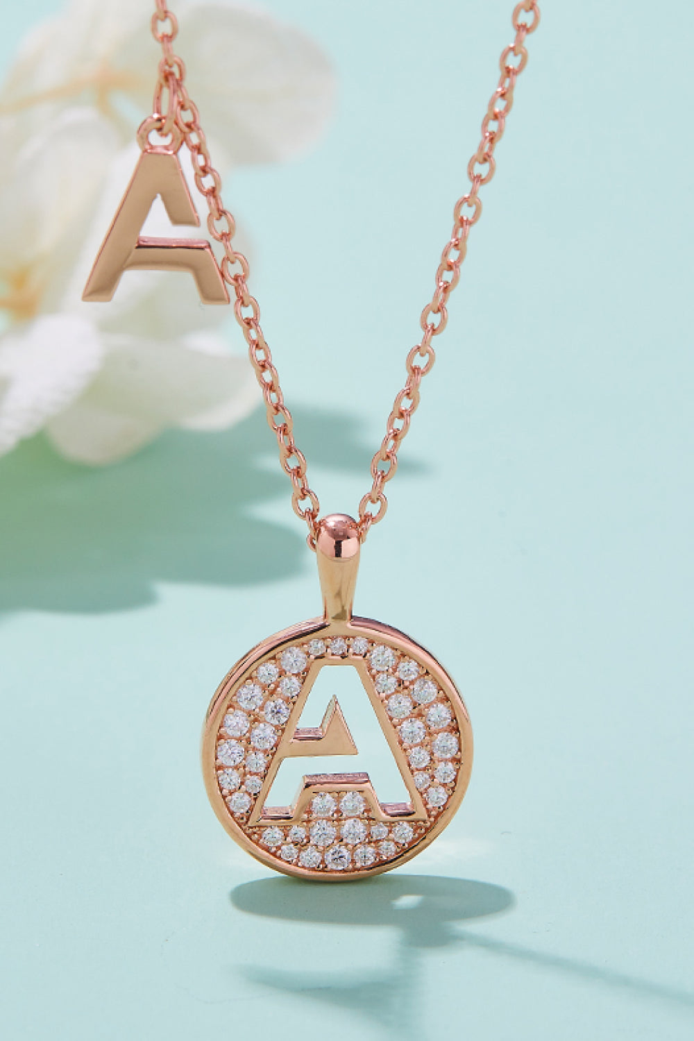 Moissanite A to J Pendant Necklace-Teresa&#39;s Fashionista LLC