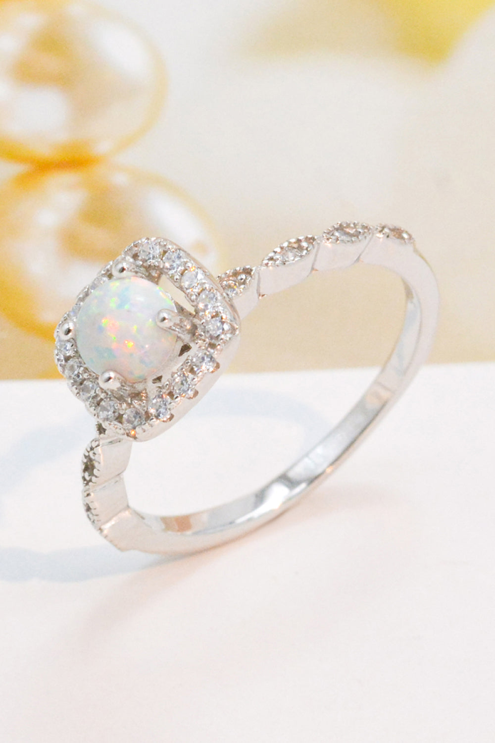 925 Sterling Silver Inlaid Opal Ring-Teresa&#39;s Fashionista LLC