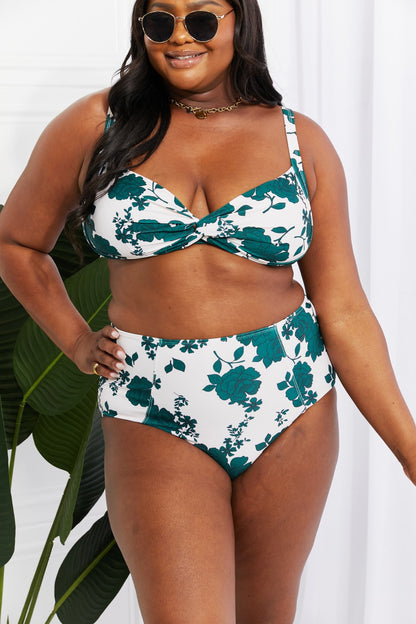 Marina West Swim Take A Dip Twist High-Rise Bikini in Forest-Teresa&#39;s Fashionista LLC