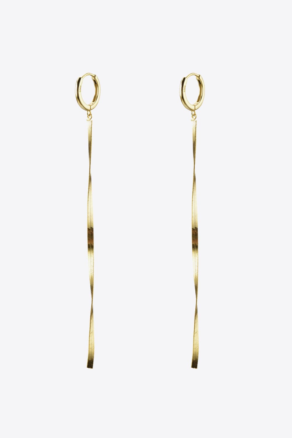 925 Sterling Silver Long Snake Chain Earrings-Teresa&#39;s Fashionista LLC