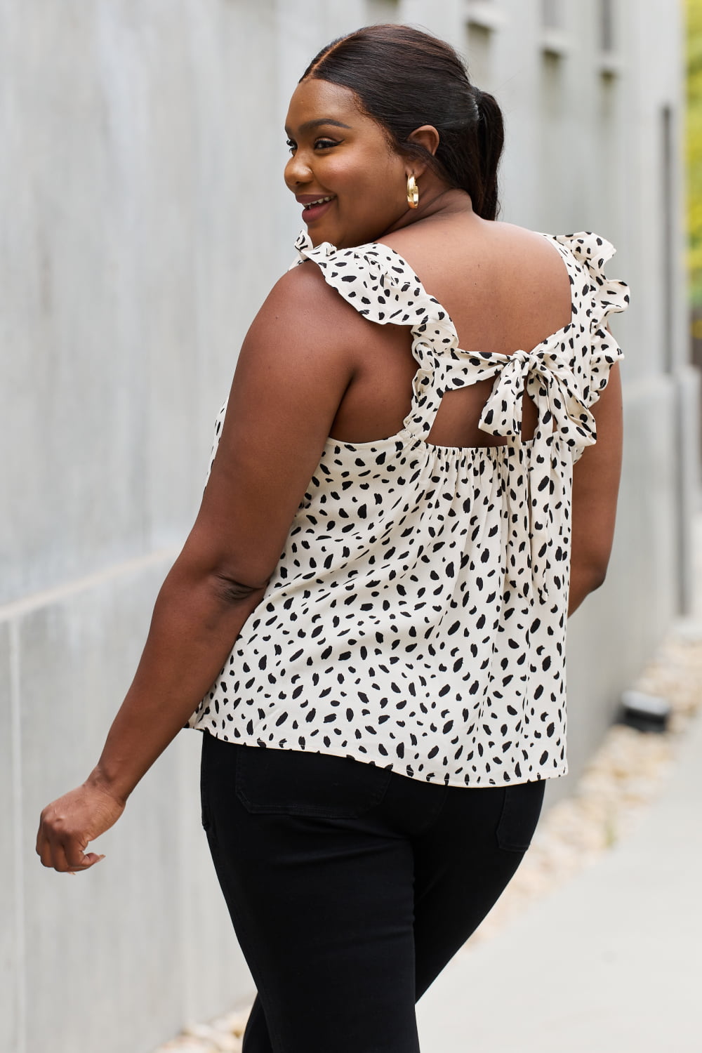 Be Stage Full Size Woven Top in Cream-Teresa&#39;s Fashionista LLC