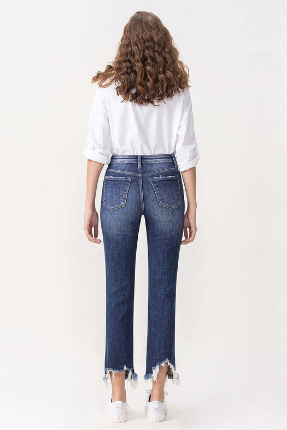 Lovervet Jackie Full Size High Rise Crop Straight Leg Jeans-Teresa&#39;s Fashionista LLC