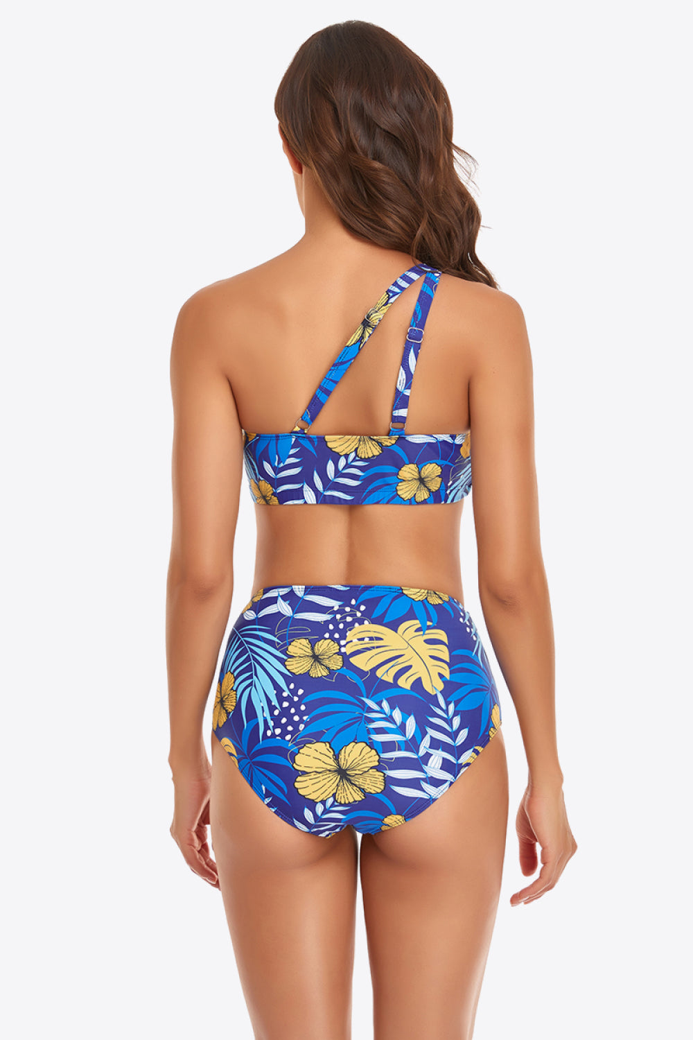 Ruffled One-Shoulder Buckled Bikini Set-Teresa&#39;s Fashionista LLC