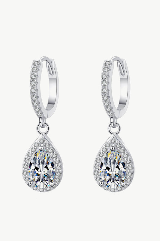 Moissanite Teardrop Earrings-Teresa&#39;s Fashionista LLC