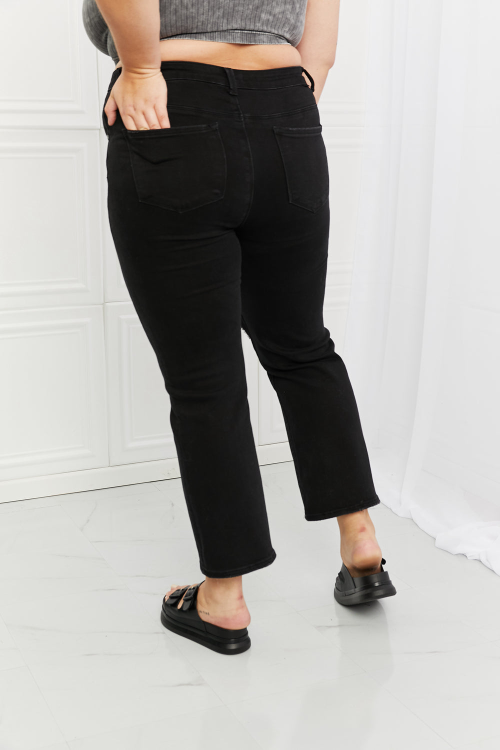 RISEN Full Size Yasmin Relaxed Distressed Jeans-Teresa&#39;s Fashionista LLC