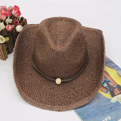 Tied Adjustable Lala Grass Woven Hat-Teresa&#39;s Fashionista LLC