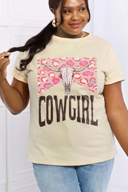 Simply Love Simply Love Full Size COWGIRL Graphic Cotton Tee-Teresa&#39;s Fashionista LLC