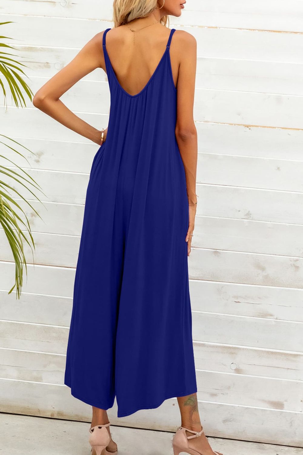 Spaghetti Strap Scoop Neck Jumpsuit-Teresa&#39;s Fashionista LLC