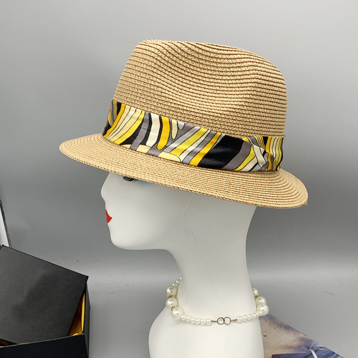 Short Brim Jute Cloth Hat-Teresa&#39;s Fashionista LLC