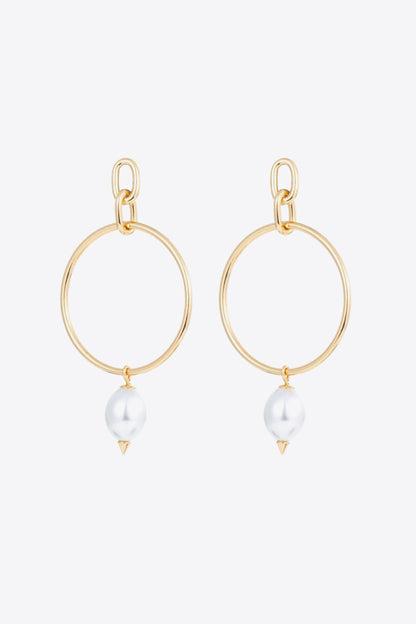 No Worries Pearl Drop Earrings-Teresa&#39;s Fashionista LLC