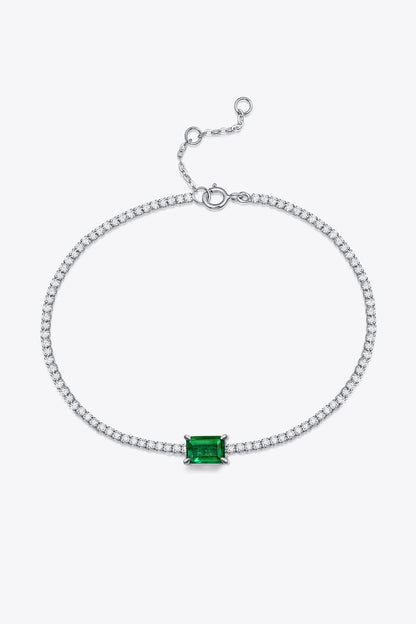 1 Carat Lab-Grown Emerald Bracelet-Teresa&#39;s Fashionista LLC