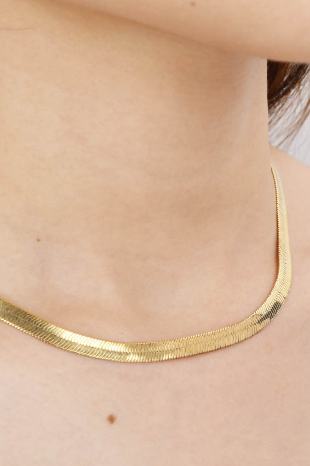 Minimalist Herringbone Chain Necklace-Teresa&#39;s Fashionista LLC