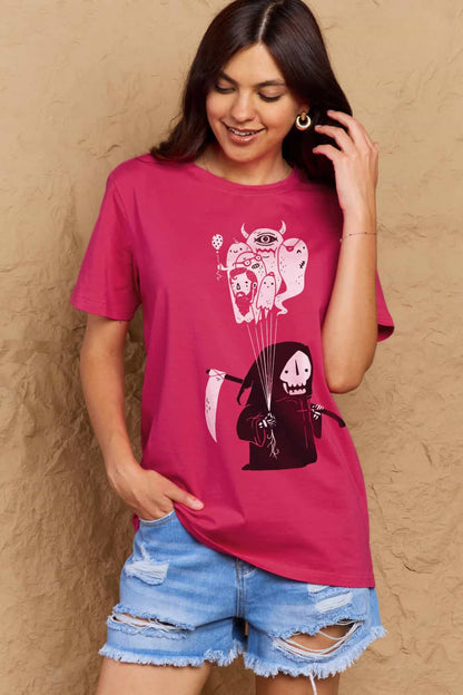 Simply Love Full Size Death Graphic T-Shirt-Teresa&#39;s Fashionista LLC