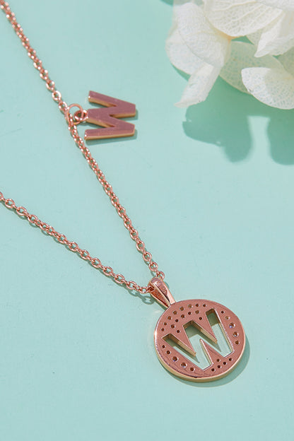 Moissanite U to Z Pendant Necklace-Teresa&#39;s Fashionista LLC