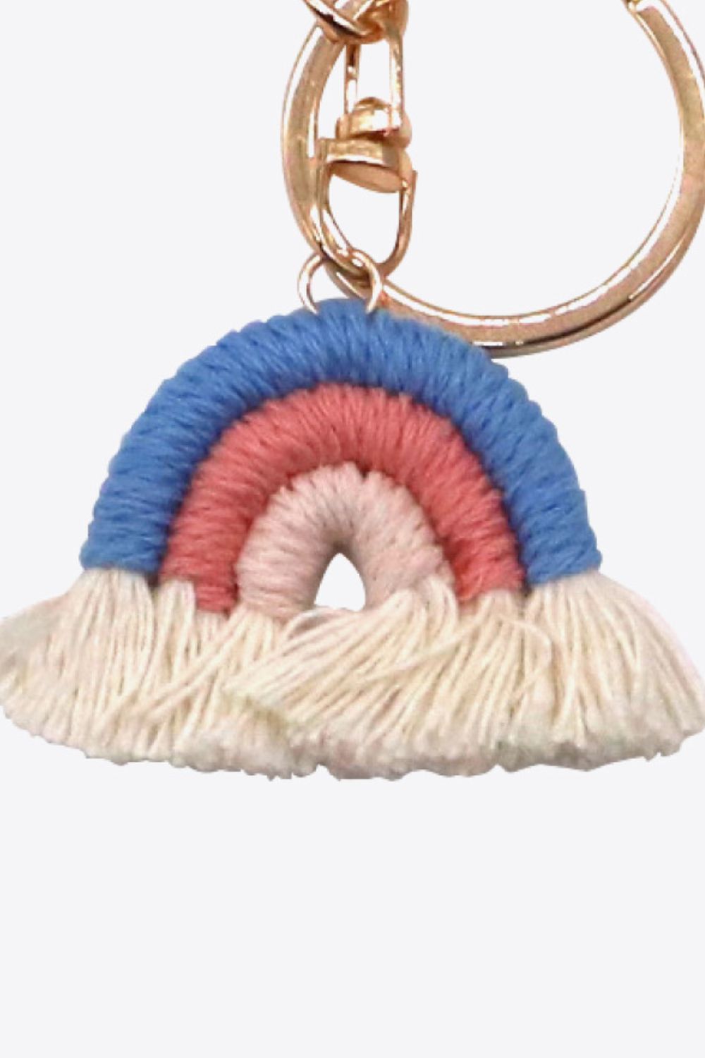 Assorted 4-Pack Rainbow Fringe Keychain-Teresa&#39;s Fashionista LLC