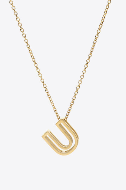 U to Z Letter Pendant Nekclace-Teresa&#39;s Fashionista LLC