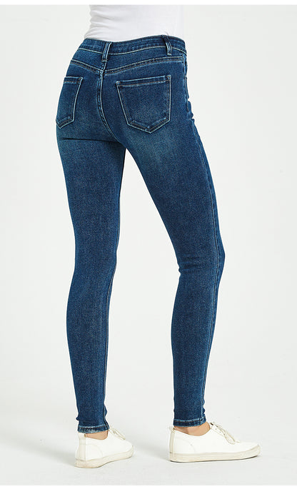 Full Size Mid-Rise Waist Skinny Jeans-Teresa&#39;s Fashionista LLC